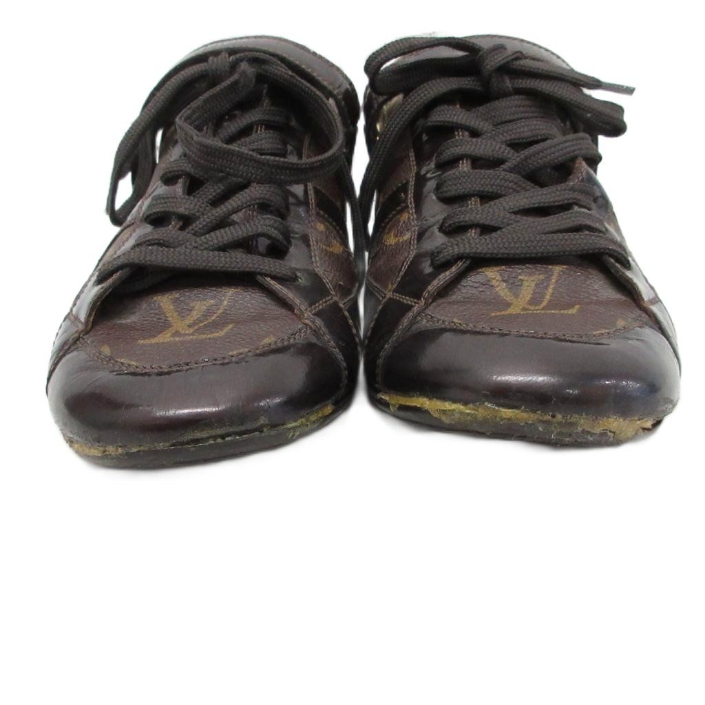 Louis Vuitton Globetrotter Monogram Sneakers Shoes Low Cut 36.5 Brown — view 8