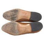 Chanel CC Logo Flat Shoes Ballet Round Toe Motif 35 Brown — view 7