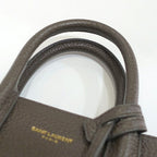 Saint Laurent Sac de Jour Nano Handbag 2-Way Leather Brown Gold — view 6
