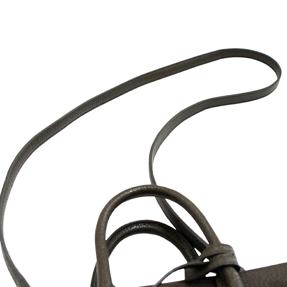 Saint Laurent Sac de Jour Nano Handbag 2-Way Leather Brown Gold — view 8