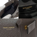 Saint Laurent Sac de Jour Nano Handbag 2-Way Leather Brown Gold — view 5