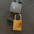 Saint Laurent Sac de Jour Nano Handbag 2-Way Leather Brown Gold — view 9