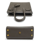 Saint Laurent Sac de Jour Nano Handbag 2-Way Leather Brown Gold — view 3