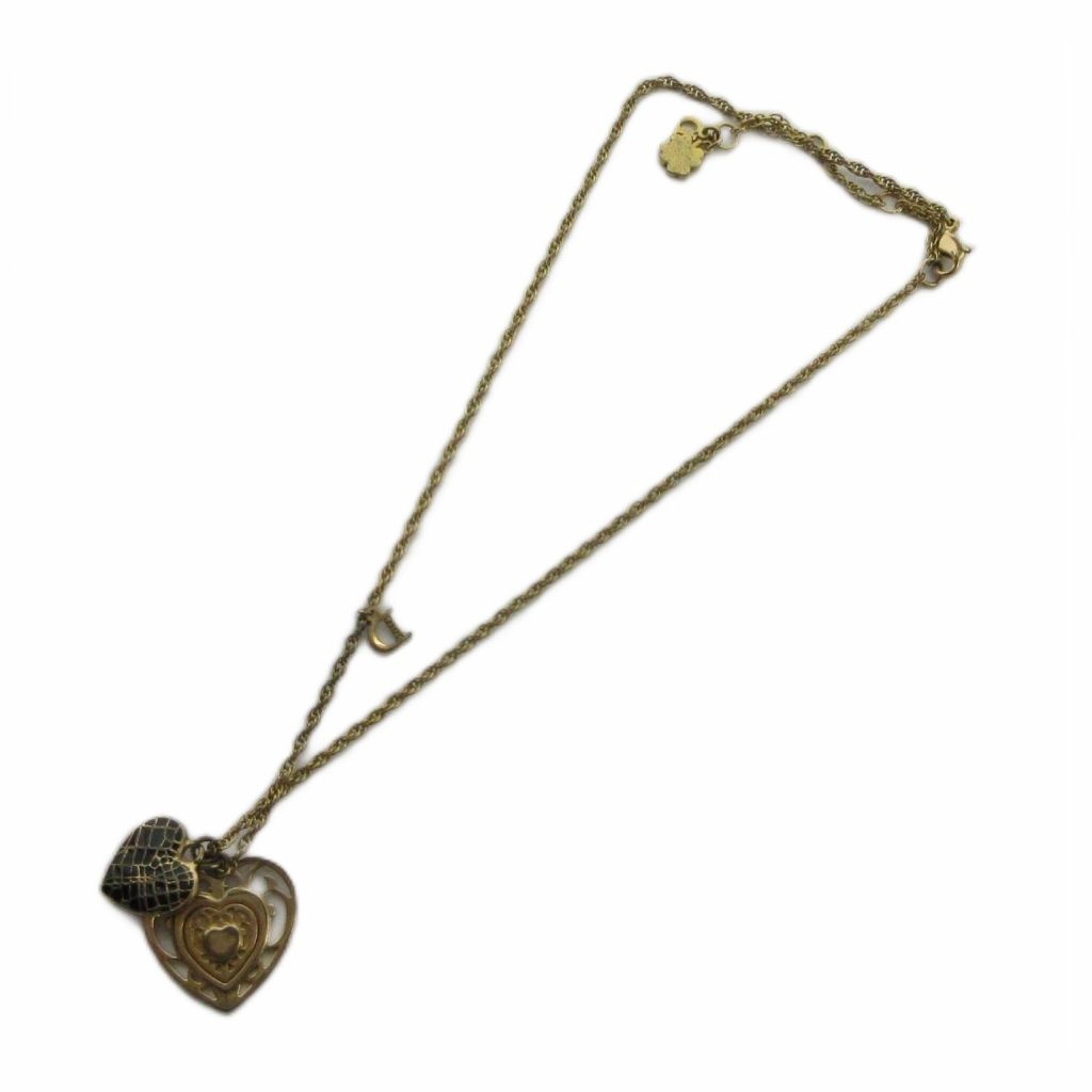 Dior Necklace Pendant Logo Heart Gold — view 3