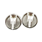 Dior Earrings Clip Type for Both Ears Pearl Rhinestone 15 mm Silver — view 2