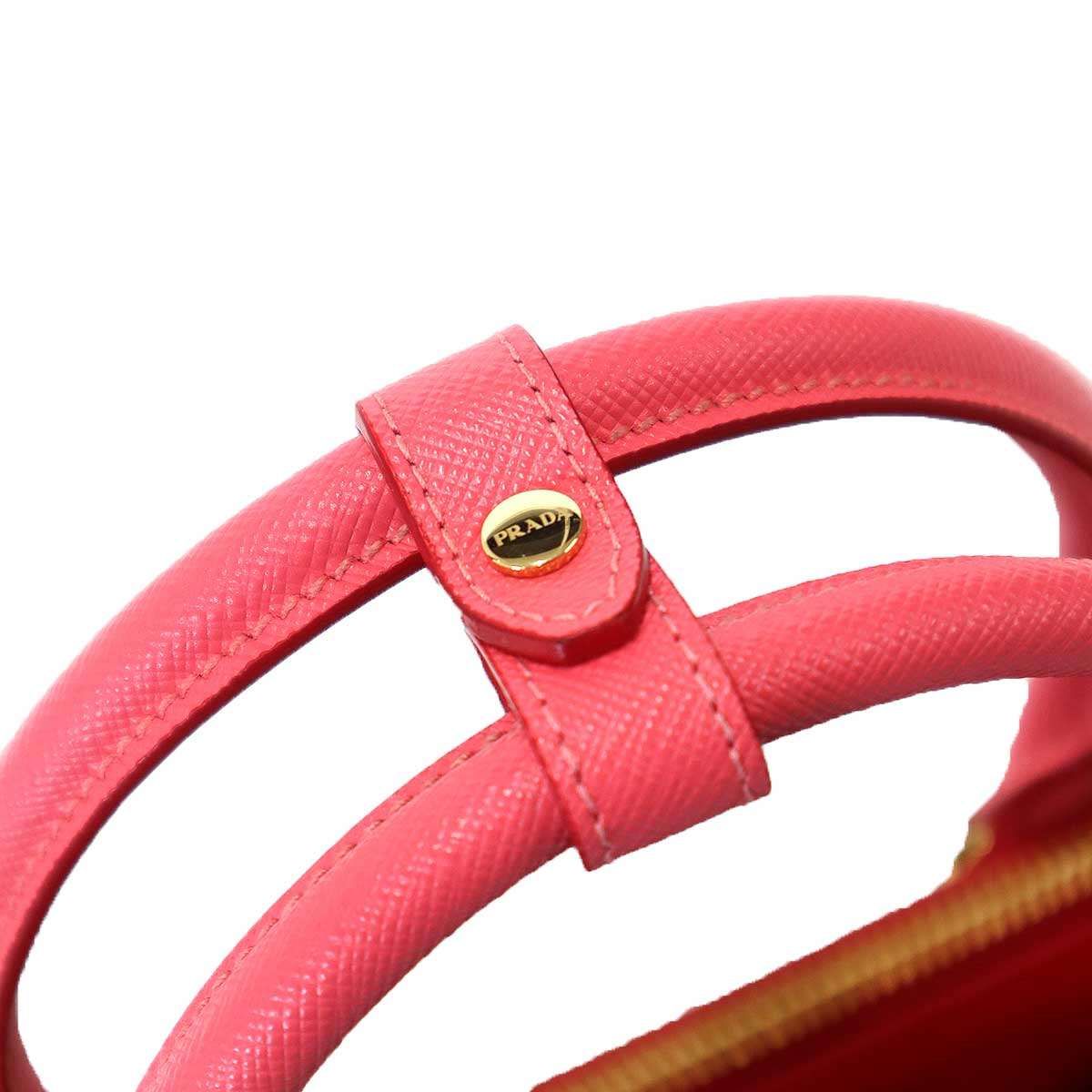 Prada Galleria Saffiano Special Edition Small Bicolor Shoulder Bag Red Orange — view 8