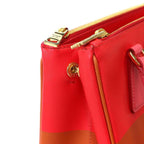 Prada Galleria Saffiano Special Edition Small Bicolor Shoulder Bag Red Orange — view 7