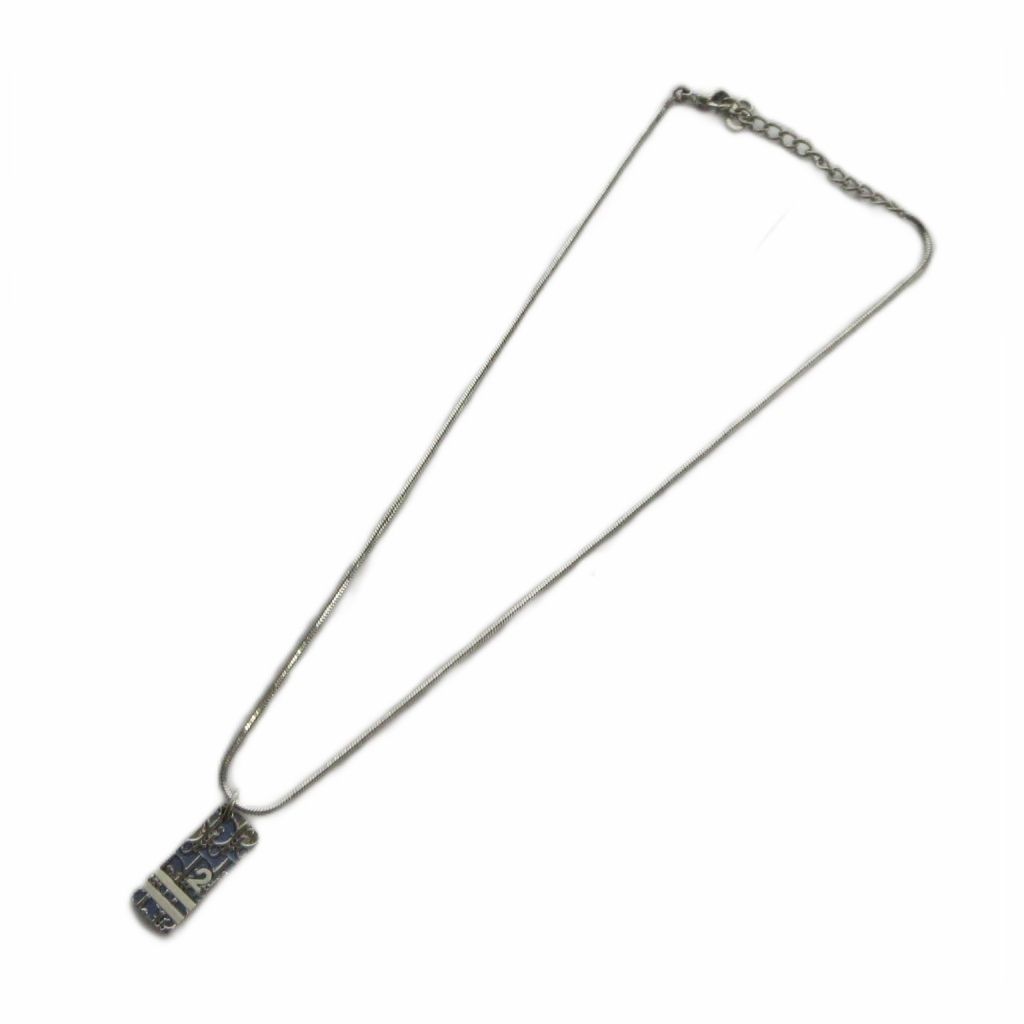 Dior Trotter Necklace Pendant Logo Silver — view 3