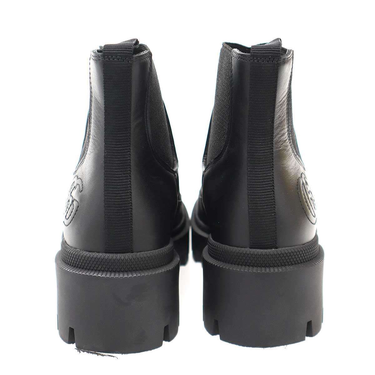 Gucci Side Gore Leather Boots Black 36.5 — view 3