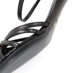 Celine Triomphe Charm Leather Sandals Black 36 — view 8
