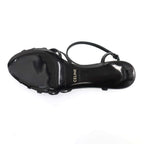 Celine Triomphe Charm Leather Sandals Black 36 — view 4