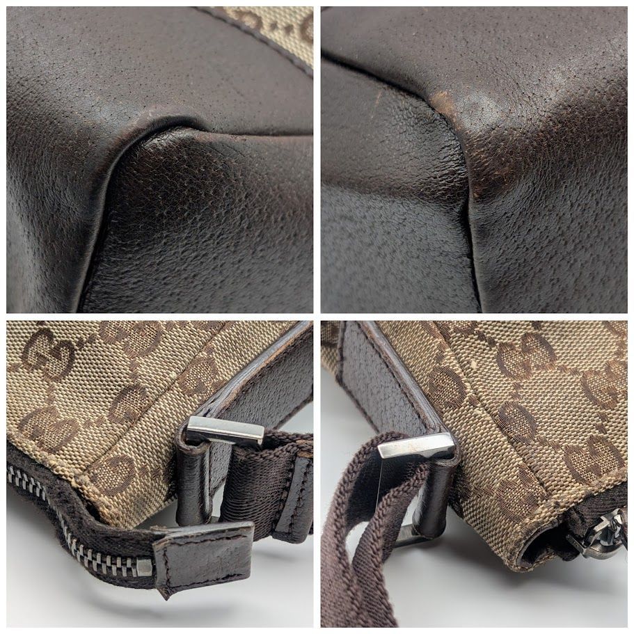 Gucci GG Canvas Shoulder Bag Brown — view 6