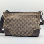 Gucci GG Canvas Shoulder Bag Brown — view 2