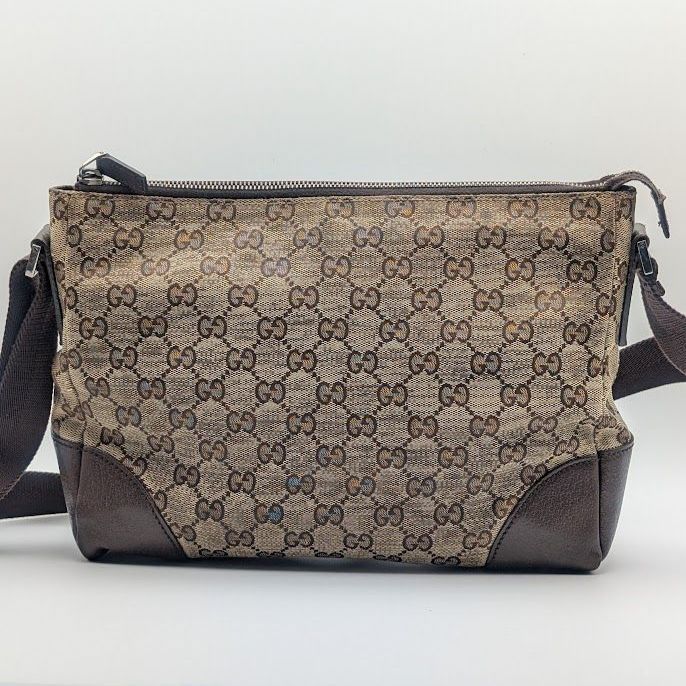 Gucci GG Canvas Shoulder Bag Brown — view 2