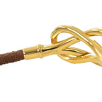 Hermes Atame Bracelet Leather Brown Gold — view 3