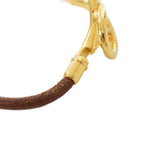 Hermes Atame Bracelet Leather Brown Gold — view 4
