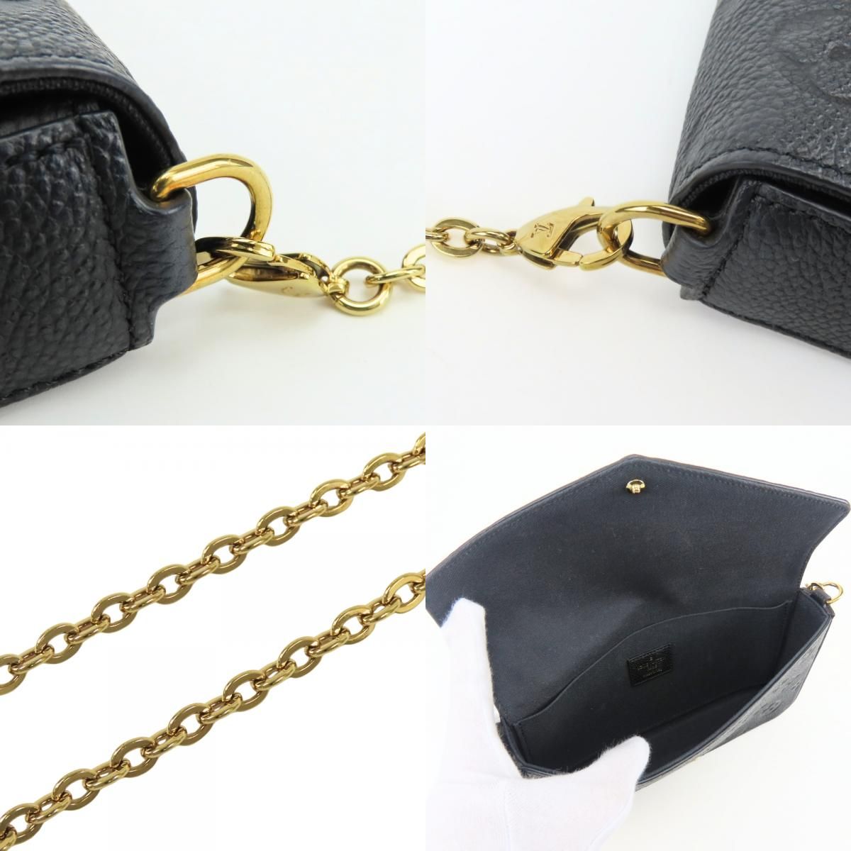 Louis Vuitton Shoulder Bag Pochette Felicity Monogram Empreinte Noir Gold — view 5
