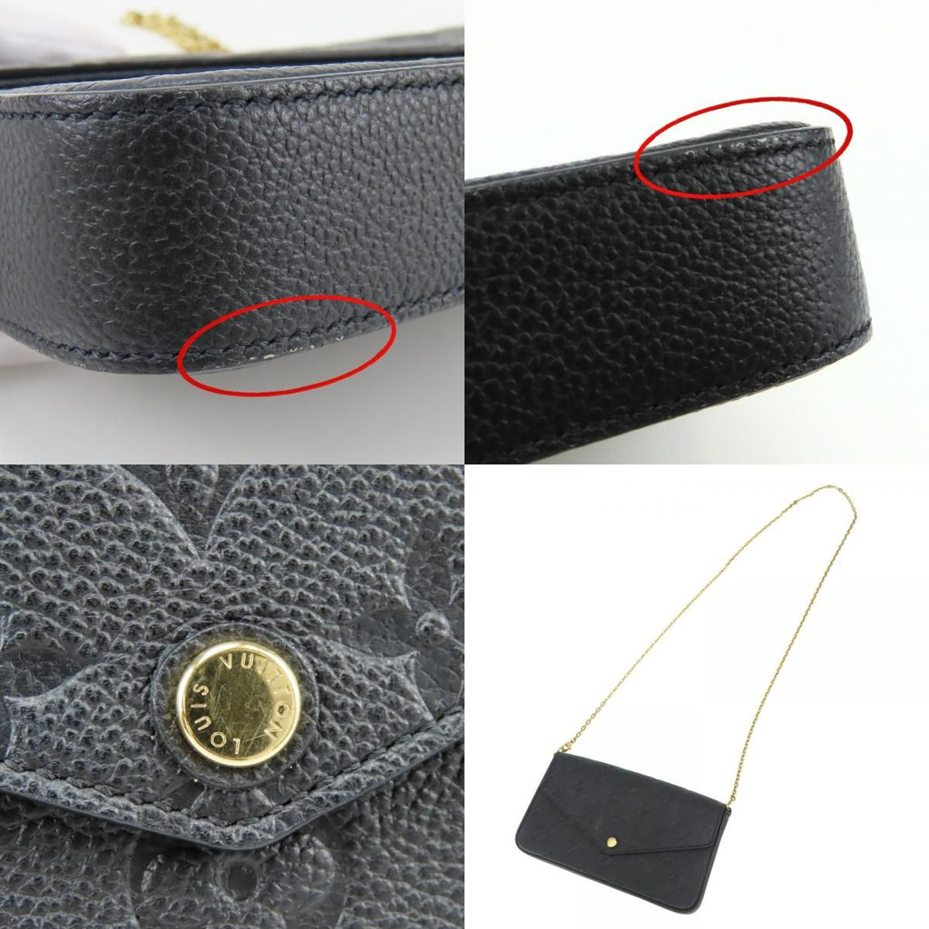 Louis Vuitton Shoulder Bag Pochette Felicity Monogram Empreinte Noir Gold — view 4