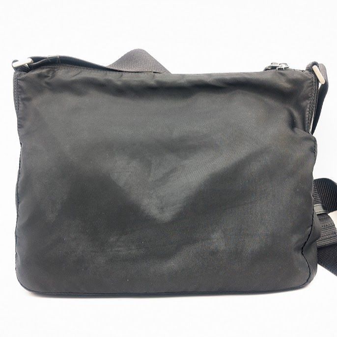 Prada Tessuto Nylon Shoulder Bag Black Triangle Logo — view 2