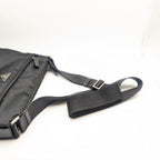 Prada Tessuto Nylon Shoulder Bag Black Triangle Logo — view 5