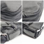 Prada Tessuto Nylon Shoulder Bag Black Triangle Logo — view 6