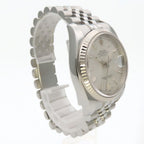 Rolex Watch Datejust 36 Stainless Steel 18k White Gold Silver Dial Bar Index — view 3