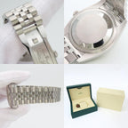Rolex Watch Datejust 36 Stainless Steel 18k White Gold Silver Dial Bar Index — view 9