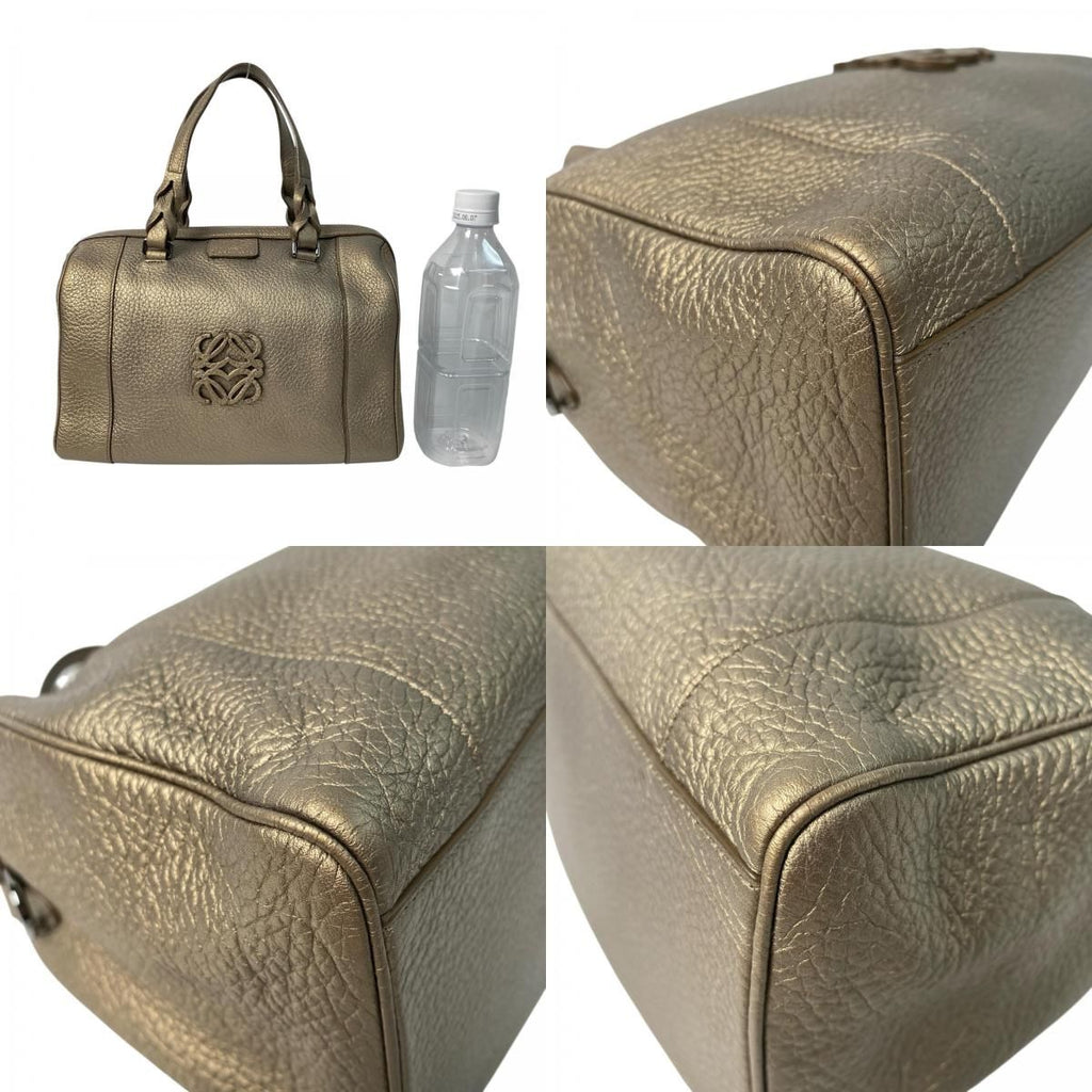 Loewe Justa Boston Bag Anagram Gold — view 9