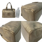 Loewe Justa Boston Bag Anagram Gold — view 9
