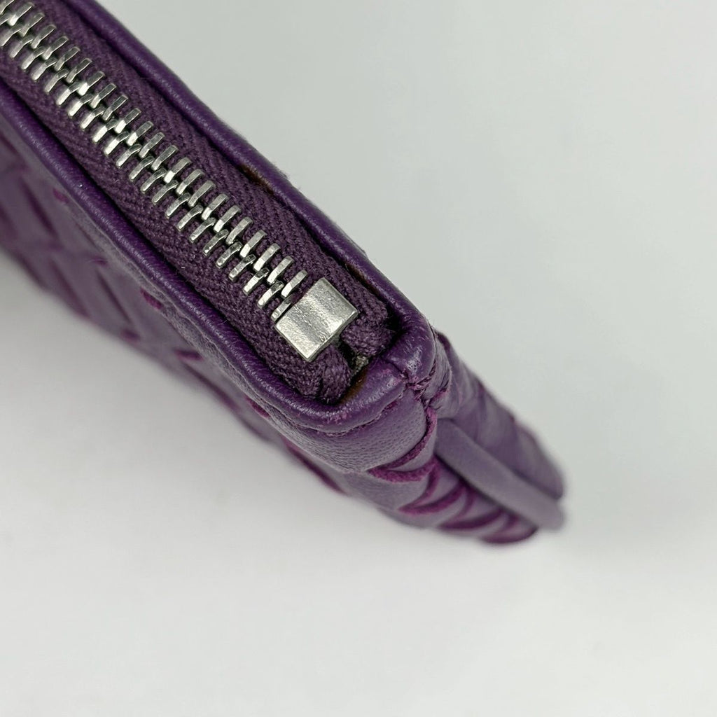 Bottega Veneta Intrecciato Coin Case Leather Purple — view 5