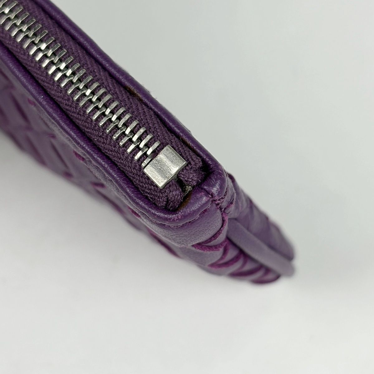 Bottega Veneta Intrecciato Coin Case Leather Purple — view 5