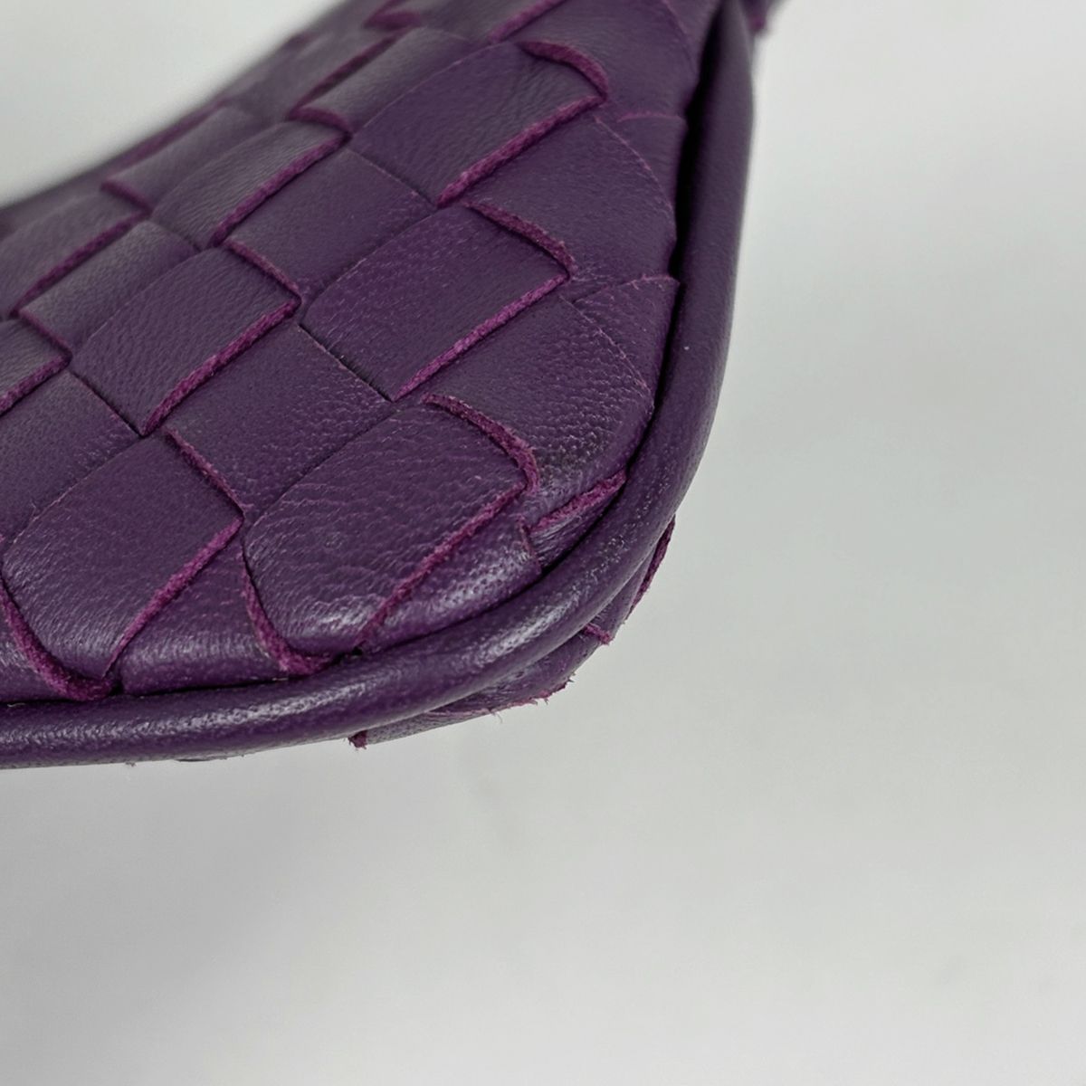 Bottega Veneta Intrecciato Coin Case Leather Purple — view 3