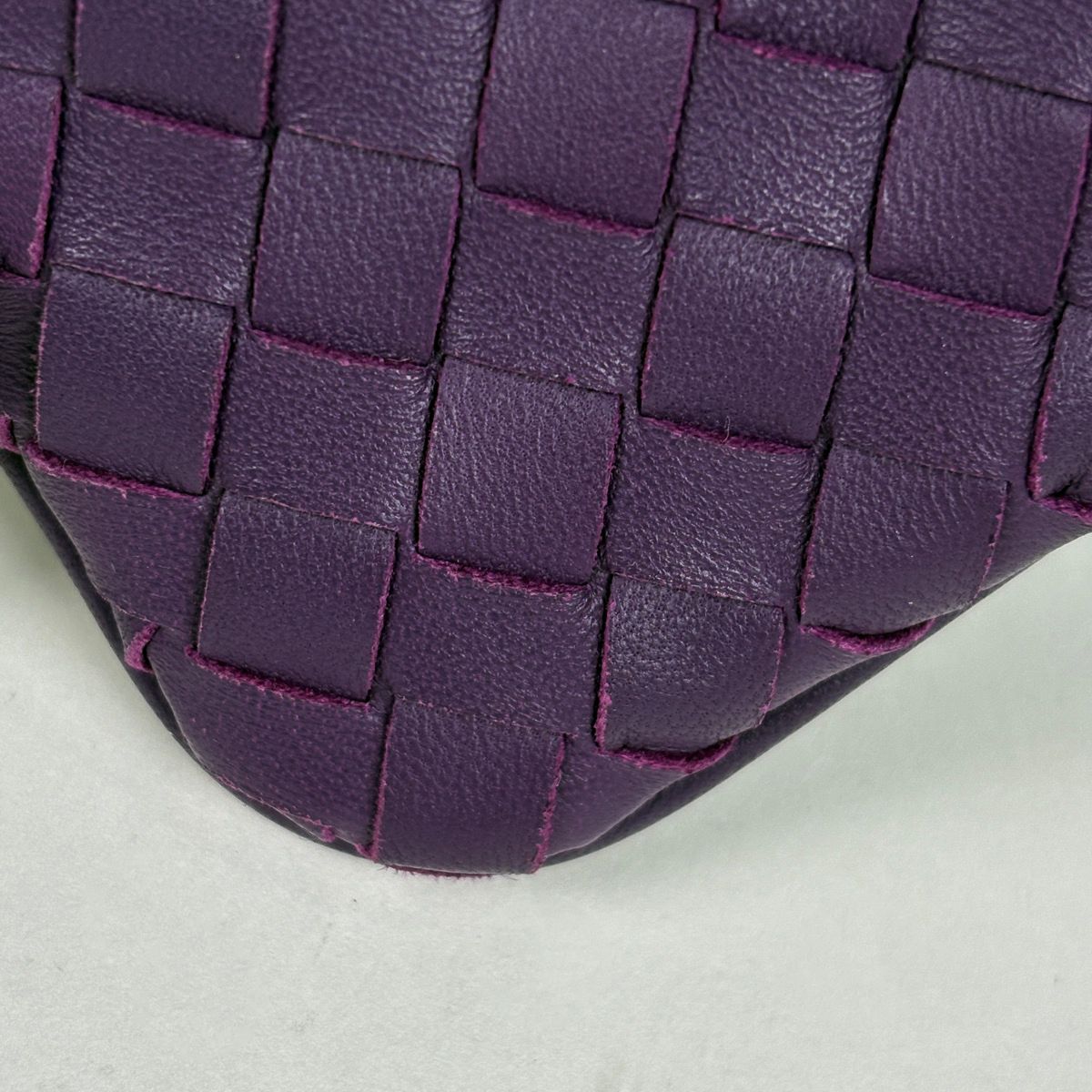 Bottega Veneta Intrecciato Coin Case Leather Purple — view 4