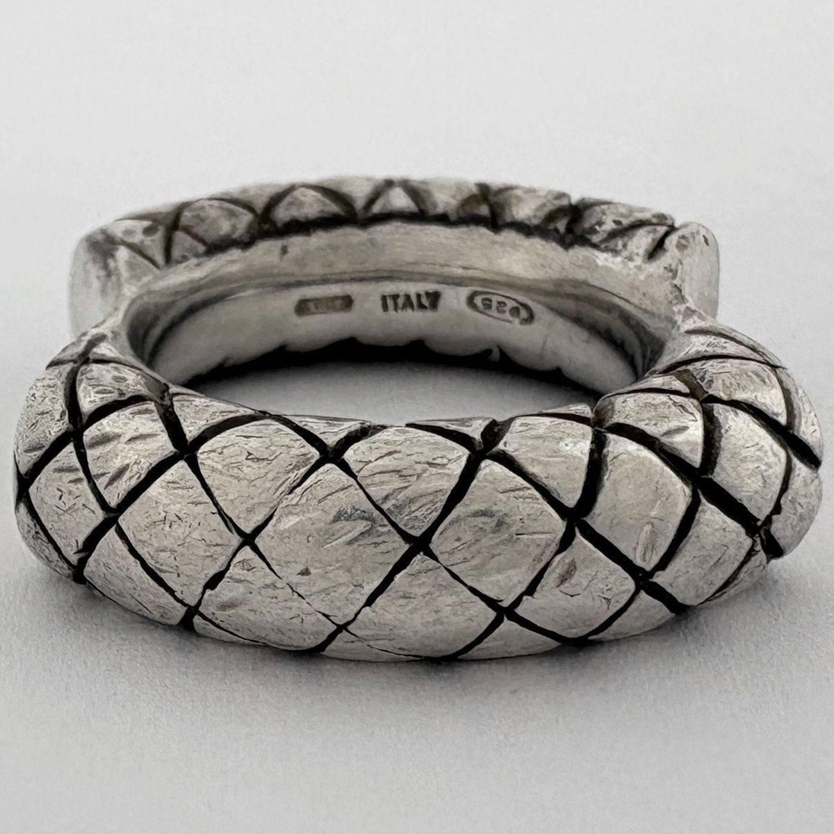 Bottega Veneta Intrecciato Ring Silver — view 2