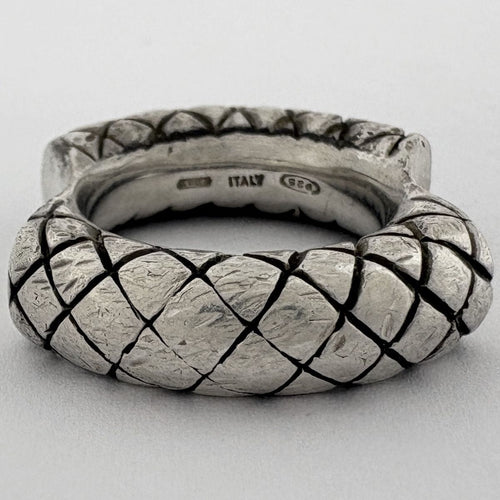 Bottega Veneta Intrecciato Ring Silver — view 2
