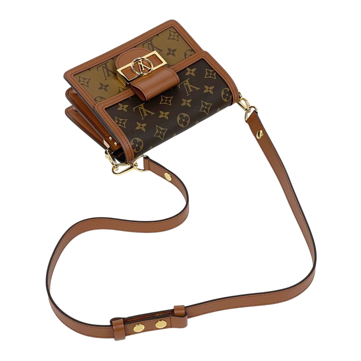 Louis Vuitton Dauphine Mini Shoulder Bag Monogram Brown — view 9