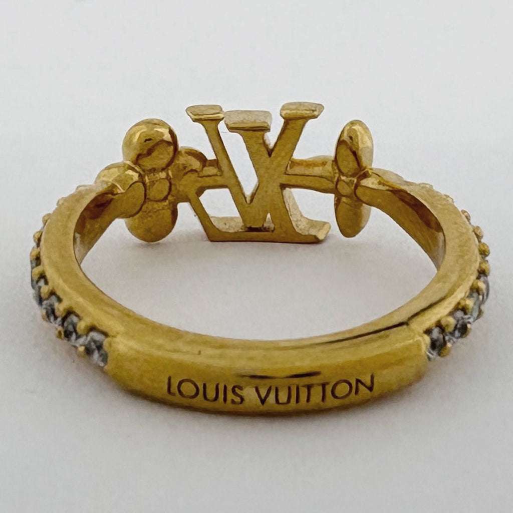 Louis Vuitton Ring LV Iconic Rhinestone Gold — view 5