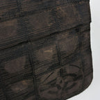 Chanel New Travel Line Waist Bag Nylon Jacquard Dark Brown — view 4