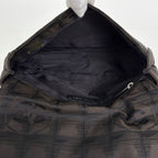 Chanel New Travel Line Waist Bag Nylon Jacquard Dark Brown — view 6