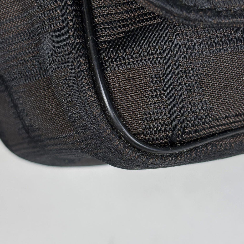 Chanel New Travel Line Waist Bag Nylon Jacquard Dark Brown — view 3