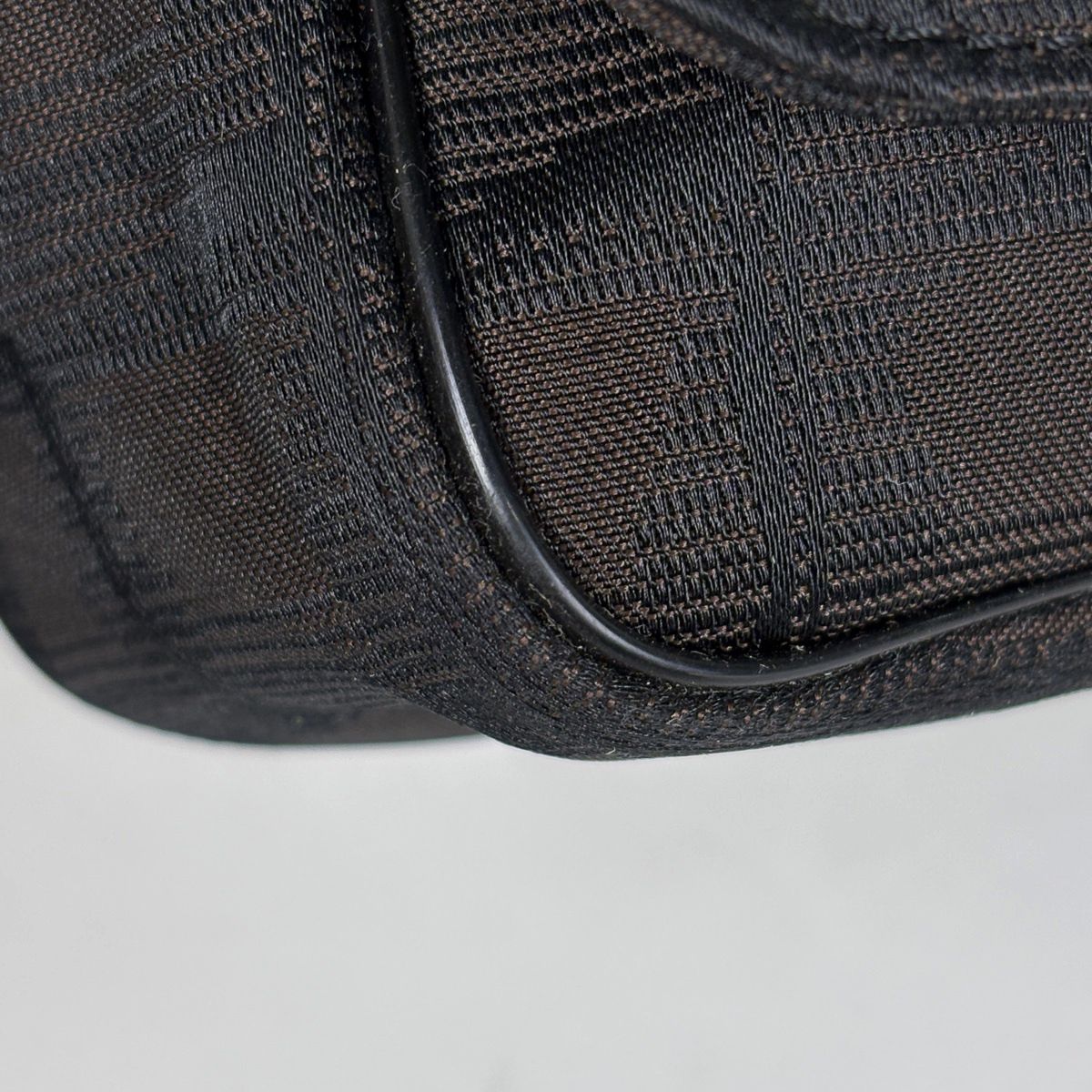 Chanel New Travel Line Waist Bag Nylon Jacquard Dark Brown — view 3