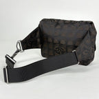 Chanel New Travel Line Waist Bag Nylon Jacquard Dark Brown — view 2