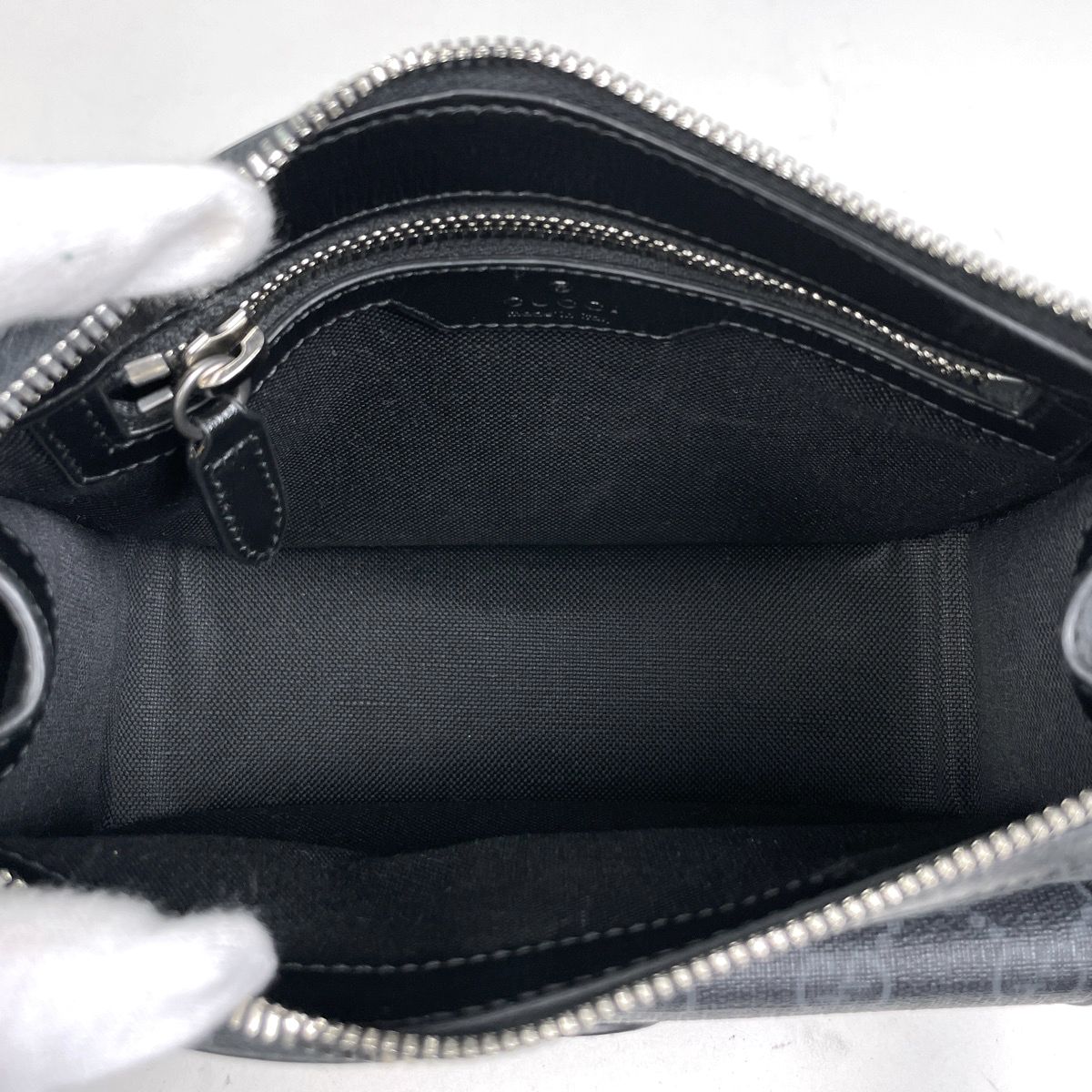 Gucci GG Pattern Shoulder Bag 2-Way Black — view 6