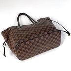 Louis Vuitton Neverfull MM Shoulder Bag Tote Damier Brown — view 2