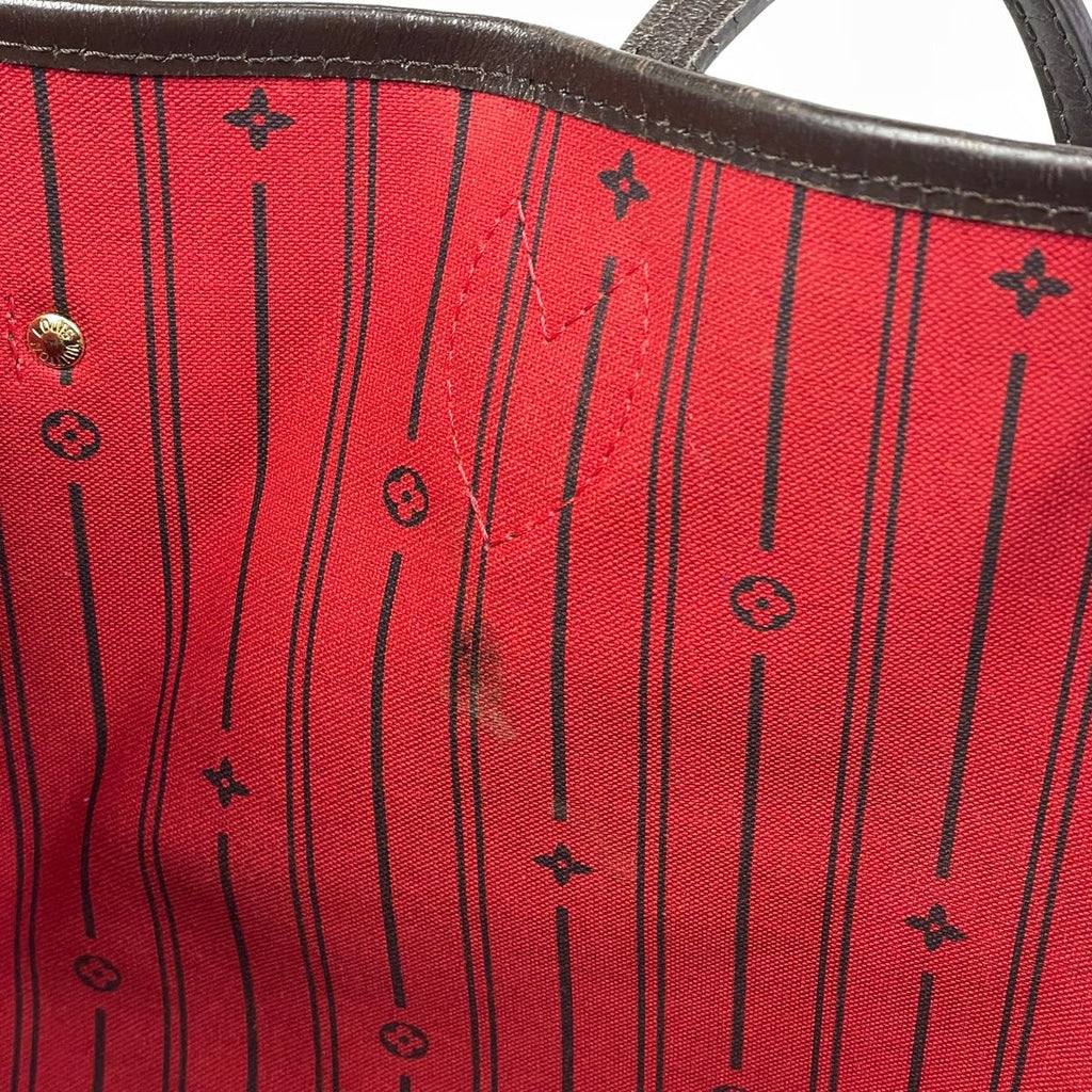 Louis Vuitton Neverfull MM Shoulder Bag Tote Damier Brown — view 8