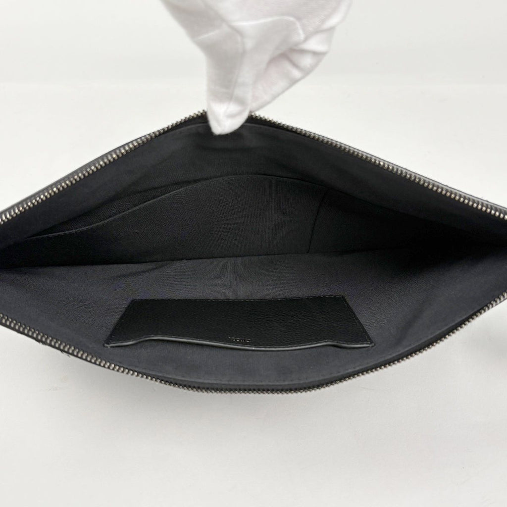 Dior Logo Clutch Leather Black — view 8