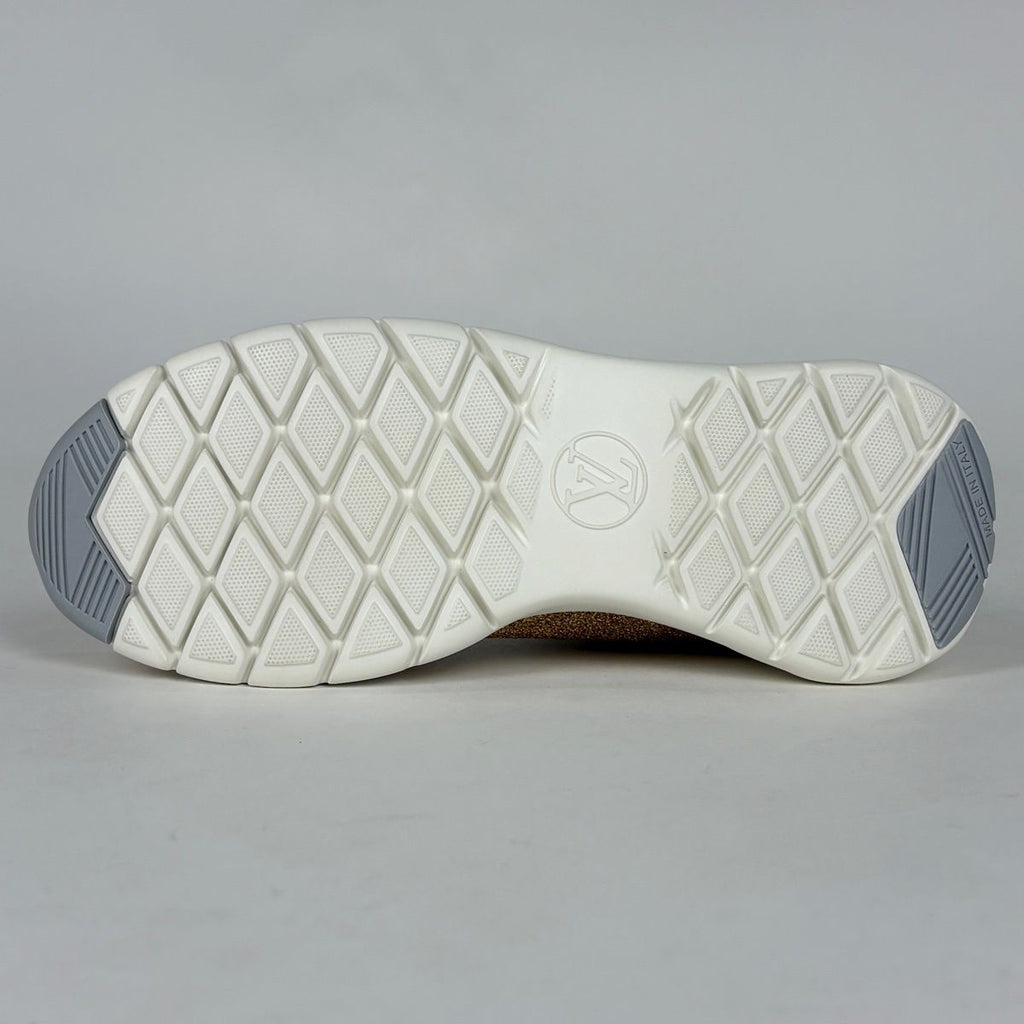Louis Vuitton Logo Socks Sneakers Aftergame Line Shoes Fabric Gold — view 2