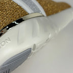 Louis Vuitton Logo Socks Sneakers Aftergame Line Shoes Fabric Gold — view 4