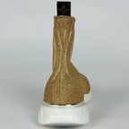 Louis Vuitton Logo Socks Sneakers Aftergame Line Shoes Fabric Gold — view 3