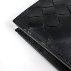 Bottega Veneta Intrecciato Bifold Wallet with Coin Purse Leather Black — view 4